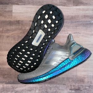 Adidas Ultraboost 20 5Y 6-6.5 Grey Blue Violet